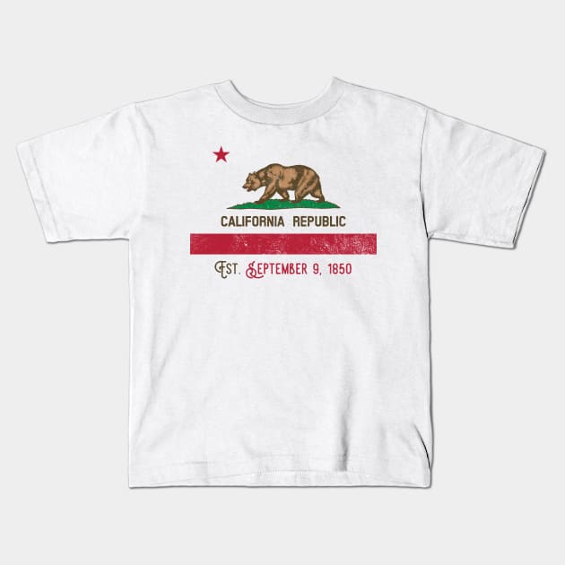 California Republic Kids T-Shirt by Vector Deluxe